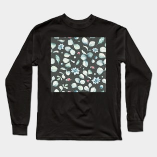 Wintergreen on Gray Long Sleeve T-Shirt